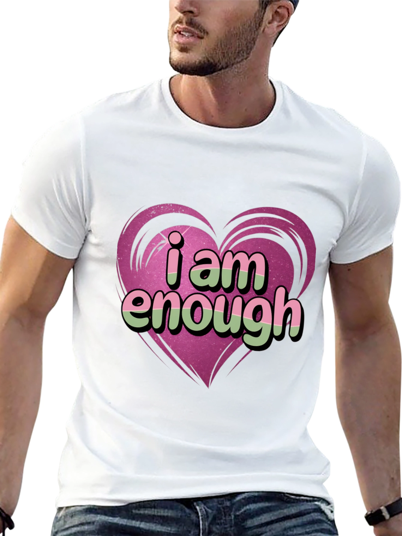 I Am Enough Heart Graphic Tee