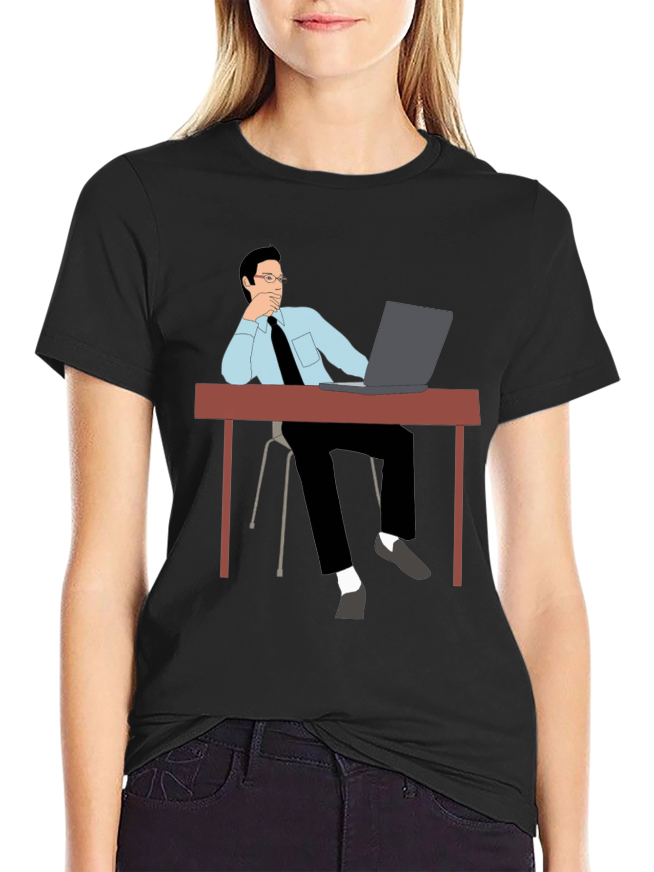 Thinking Man T-Shirt - Office Style