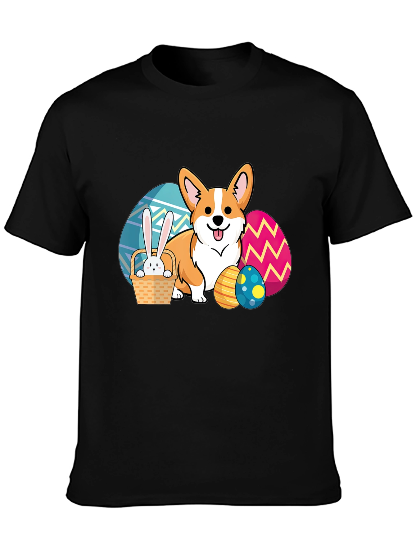 Easter Corgi T-Shirt: Cute Dog & Bunny Tee