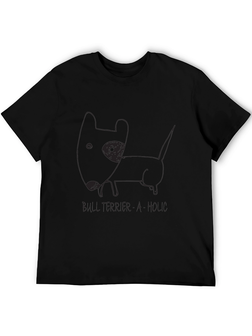 Bull Terrier-A-Holic Black T-Shirt Dog Lover Tee
