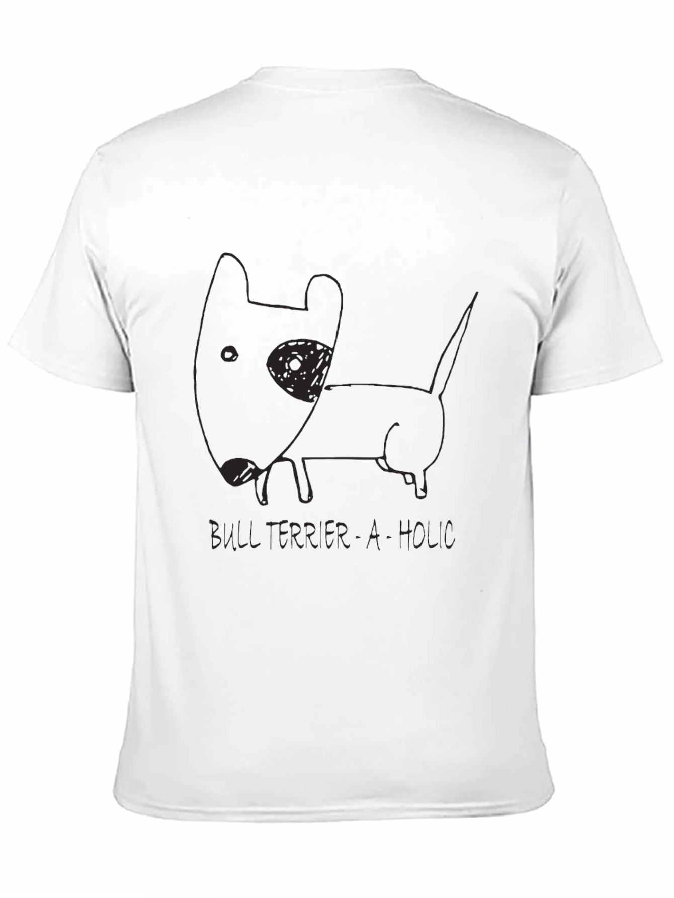 Bull Terrier-A-Holic Black T-Shirt Dog Lover Tee
