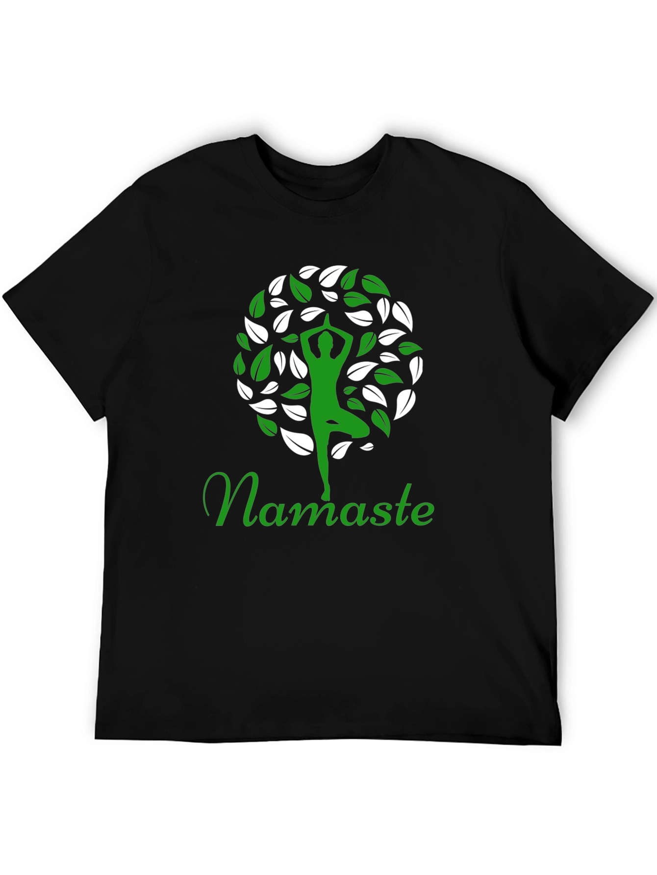 Namaste Yoga Tree Graphic T-Shirt