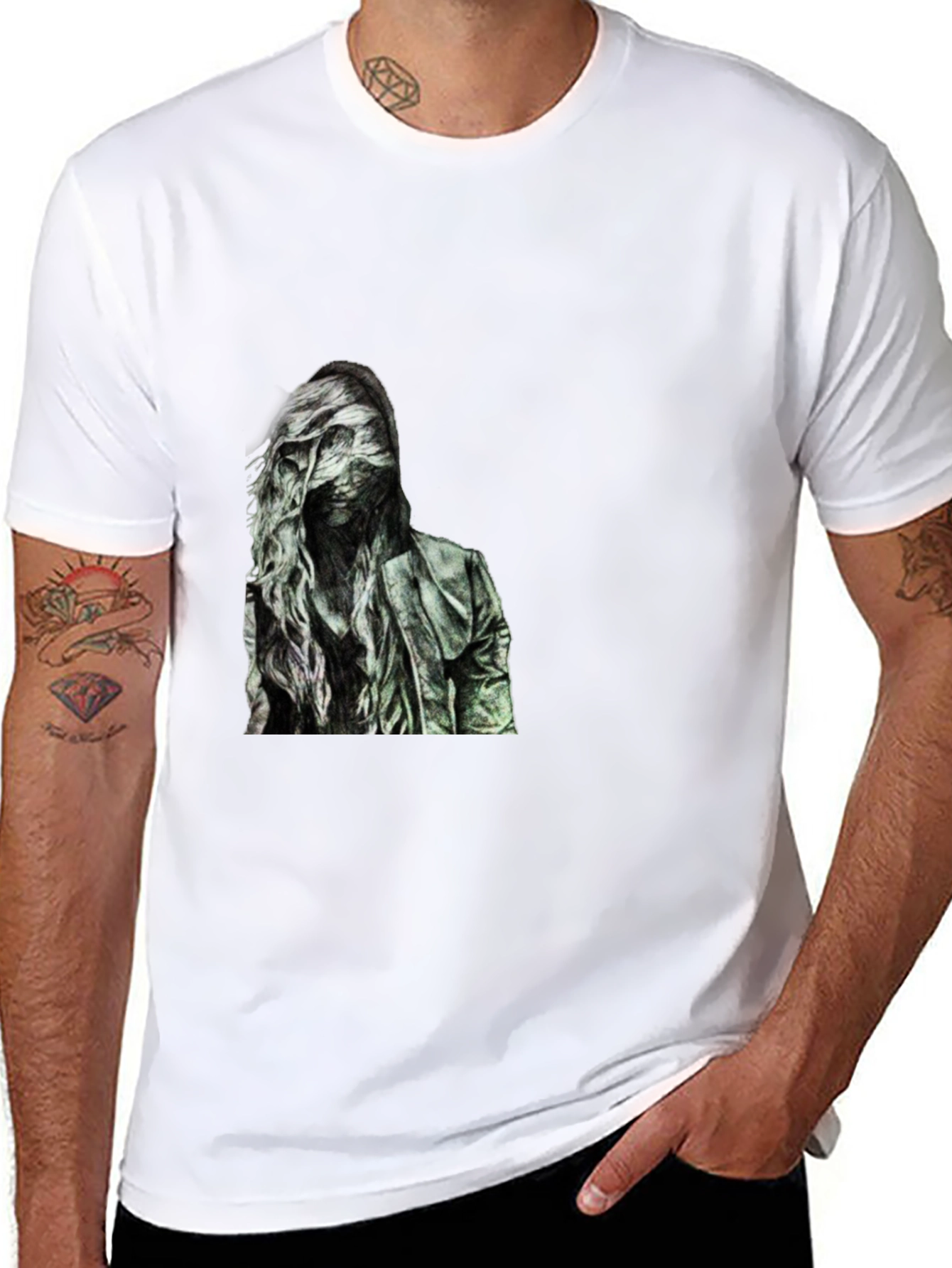 Dark Portrait Graphic T-Shirt - Stylish Casual Wear