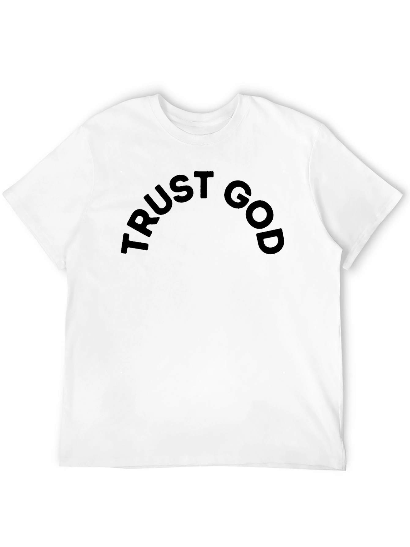 Trust God Black T-Shirt - Stylish Faith Apparel