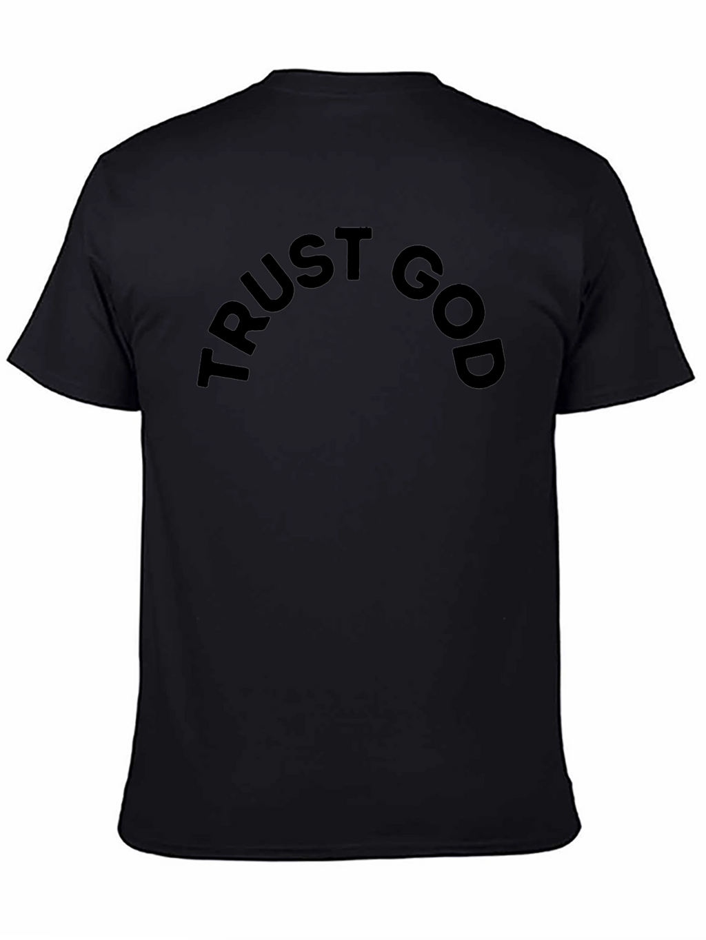 Trust God Black T-Shirt - Stylish Faith Apparel