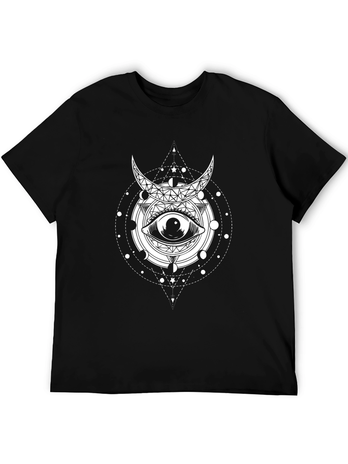 Mystic Eye Graphic Tee - Black Cotton T-Shirt