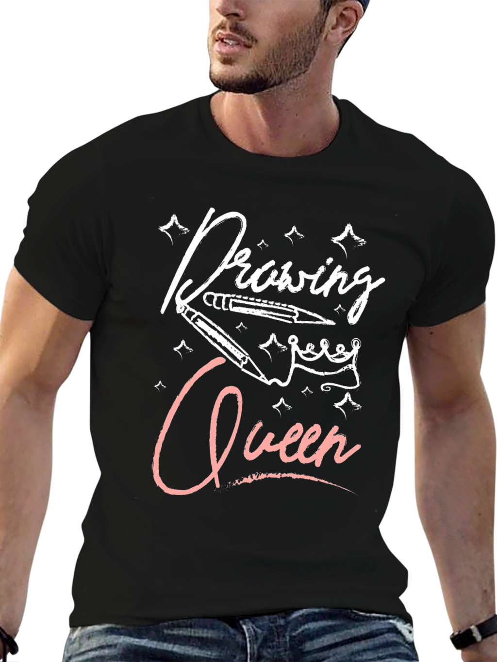 Drawing Queen Black T-Shirt
