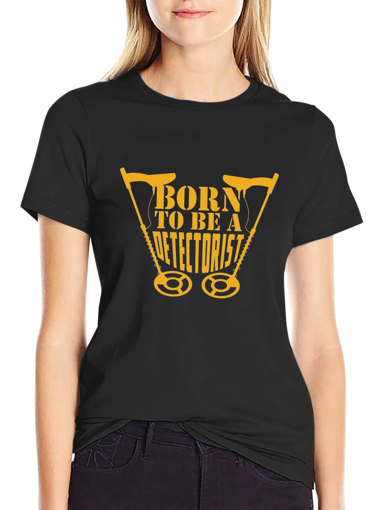Born To Be A Detectorist Black T-Shirt