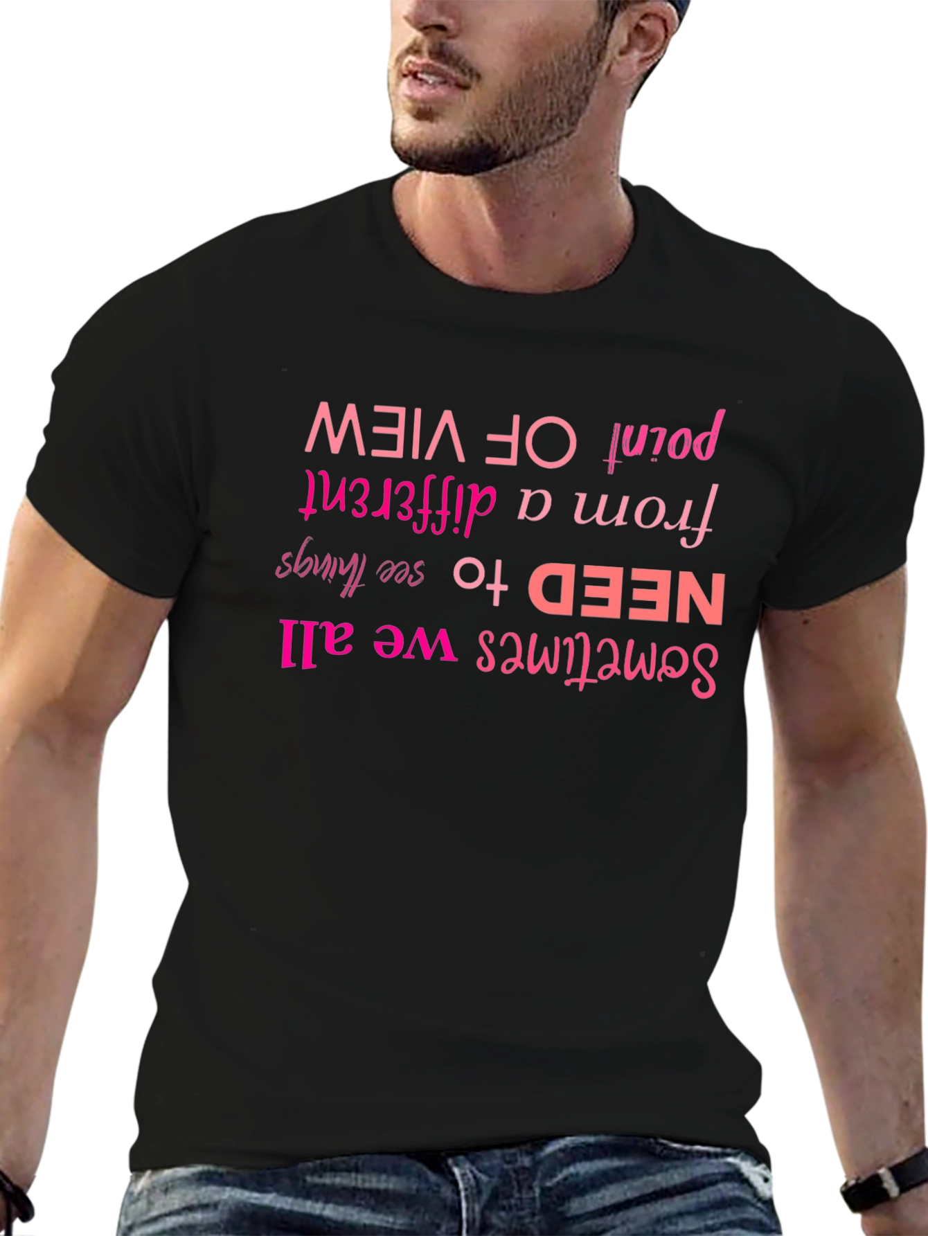 Motivational Graphic Tee - Different Point of View