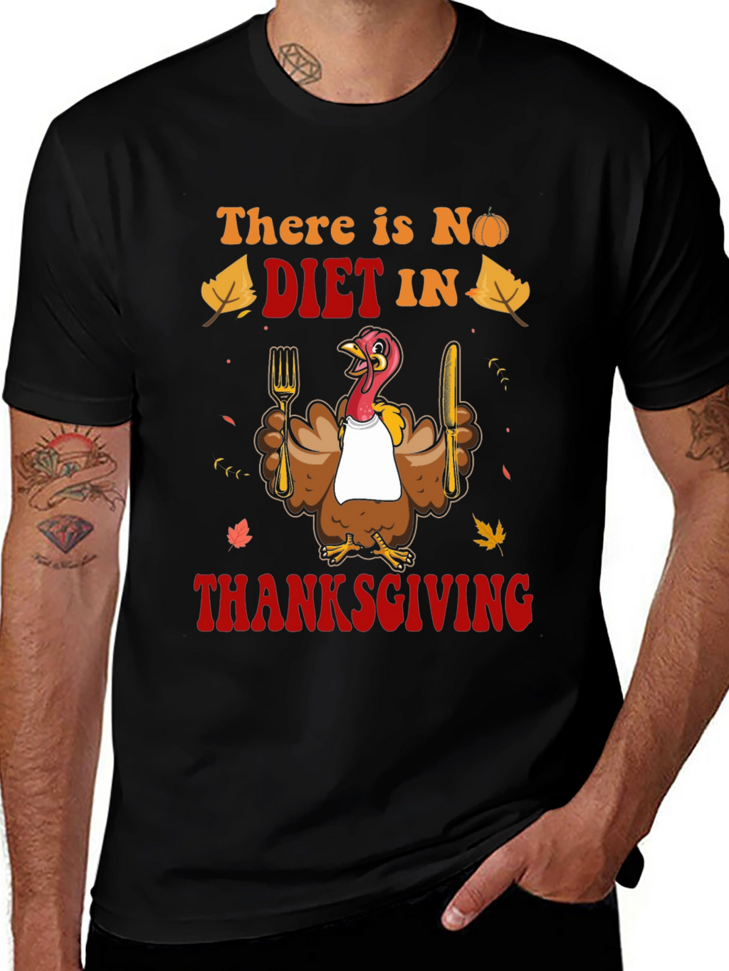 Thanksgiving Diet Funny Graphic Tee