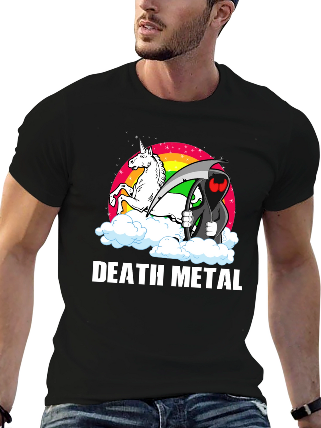 Death Metal Unicorn Grim Reaper T-Shirt