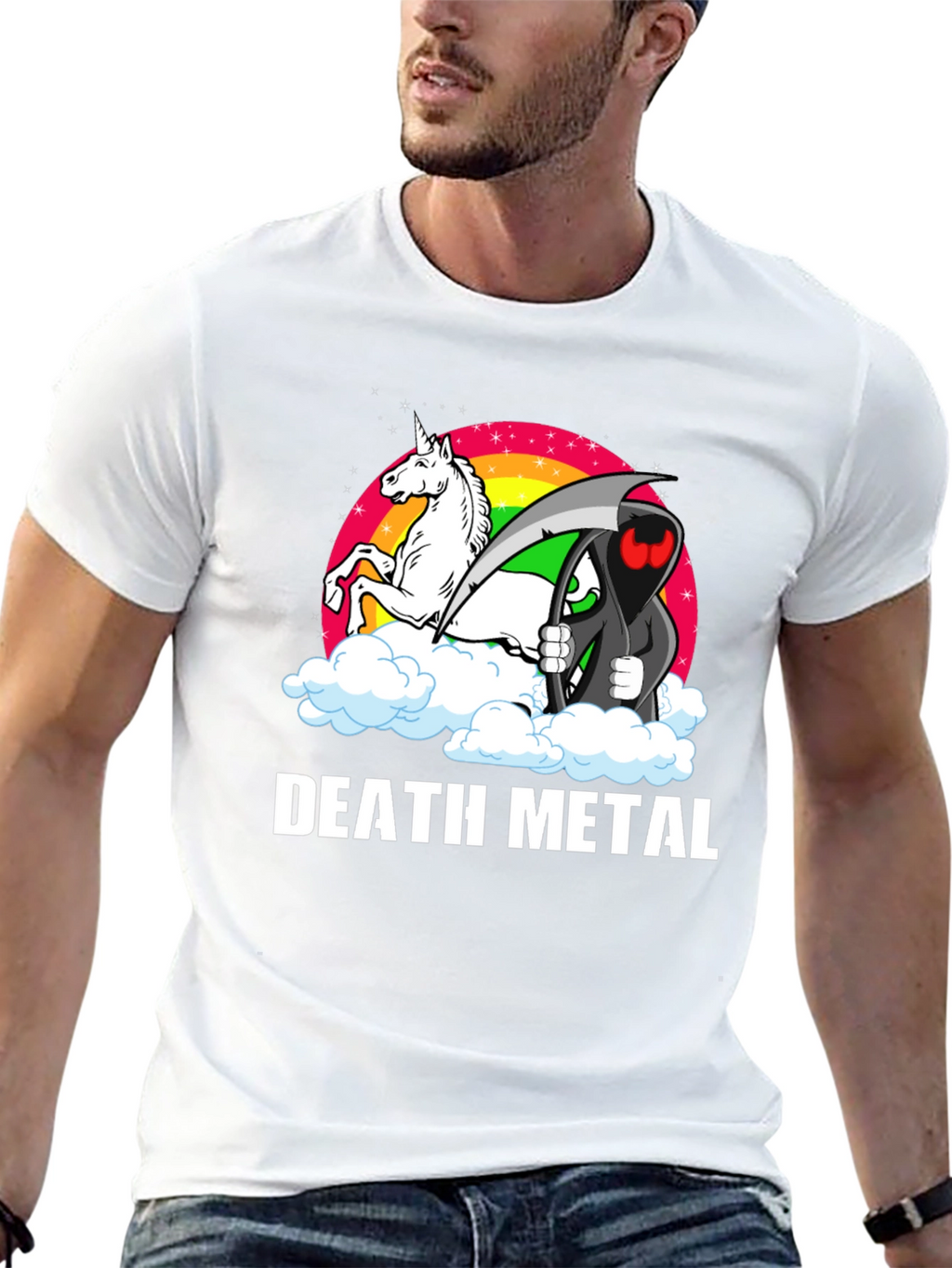 Death Metal Unicorn Grim Reaper T-Shirt