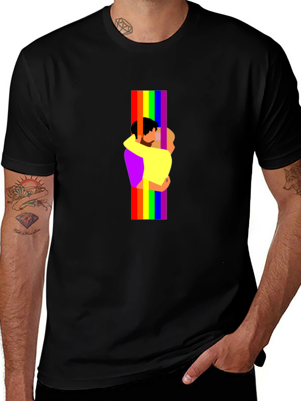 Pride Rainbow Couple Graphic Tee