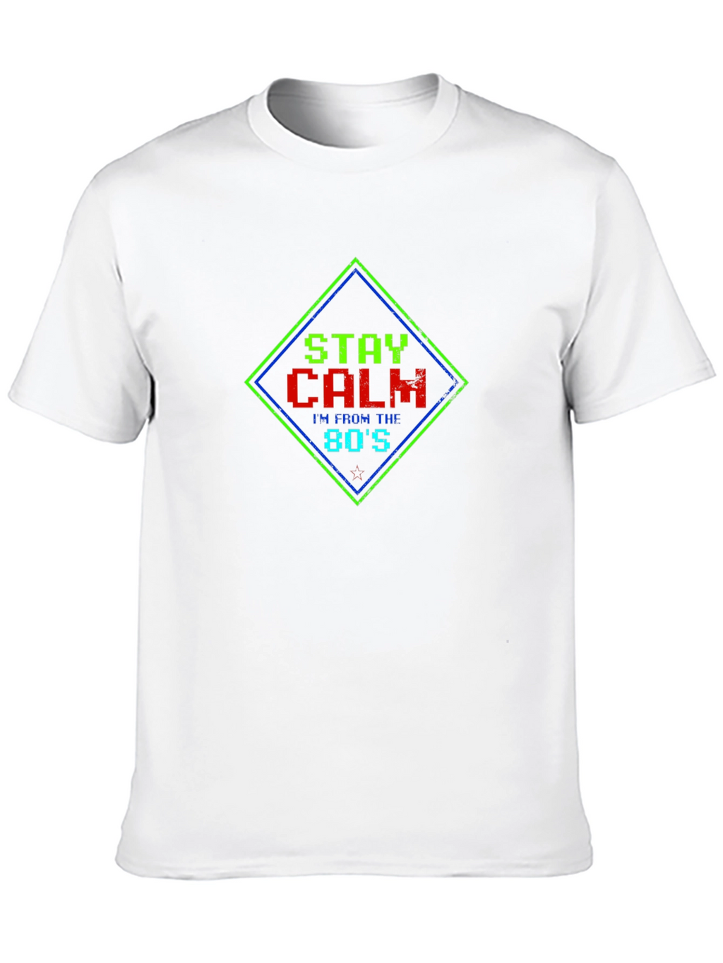 Stay Calm 80s Retro Graphic Tee