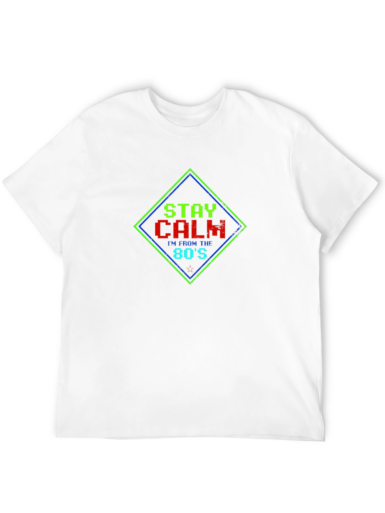 Stay Calm 80s Retro Graphic Tee