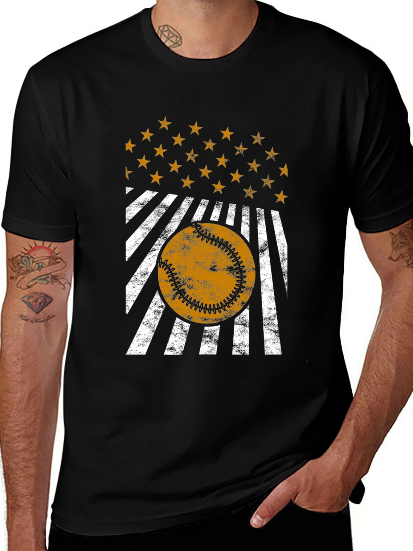 Distressed Baseball Graphic Tee