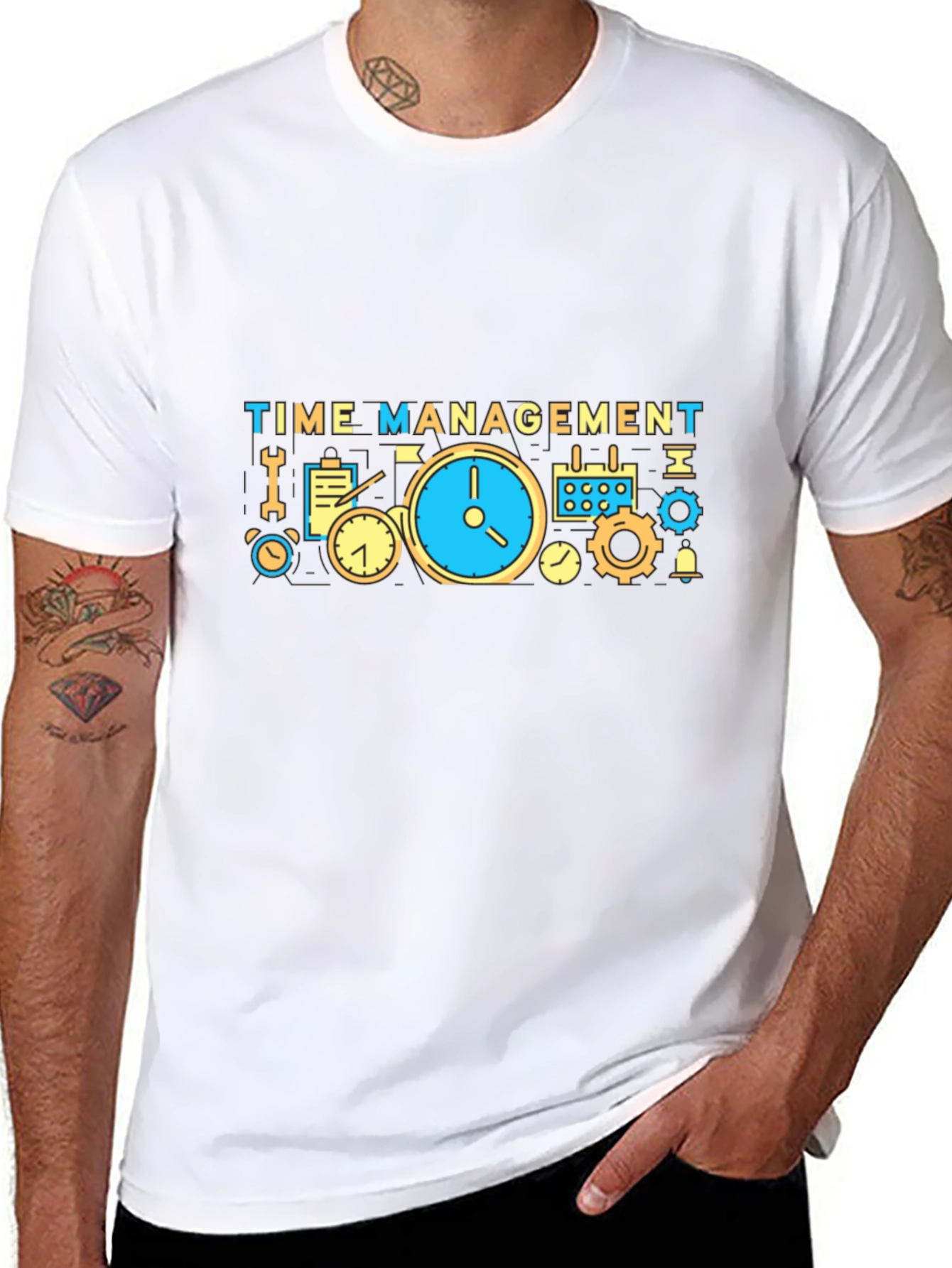 Time Management T-Shirt - Black Cotton Tee