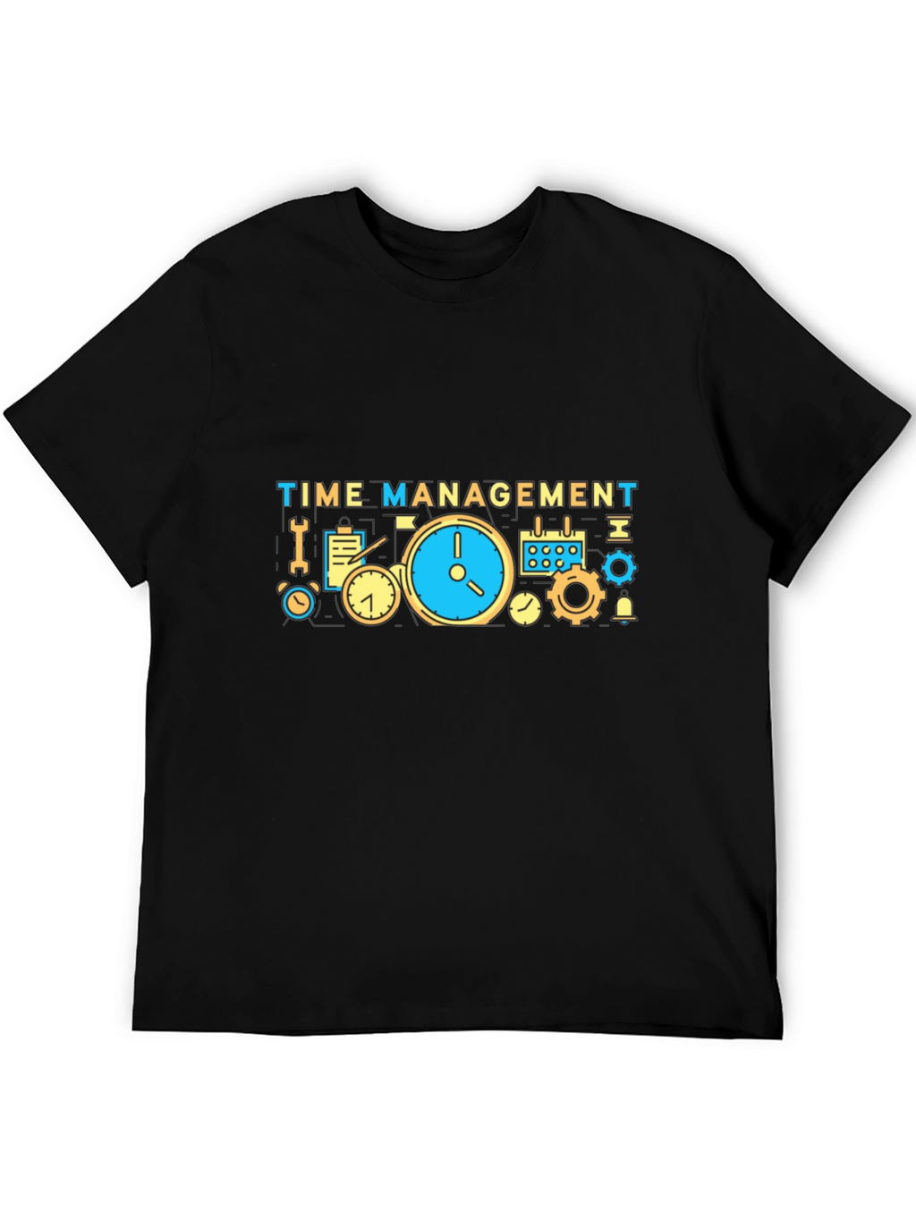 Time Management T-Shirt - Black Cotton Tee