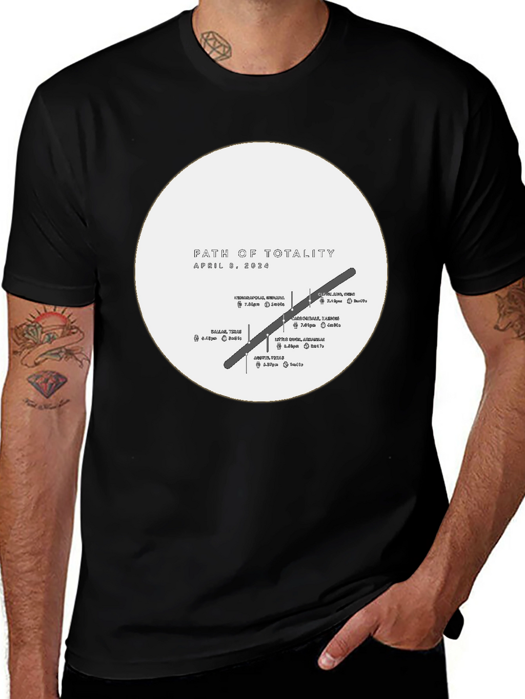 Path of Totality April 8 2024 Eclipse T-Shirt