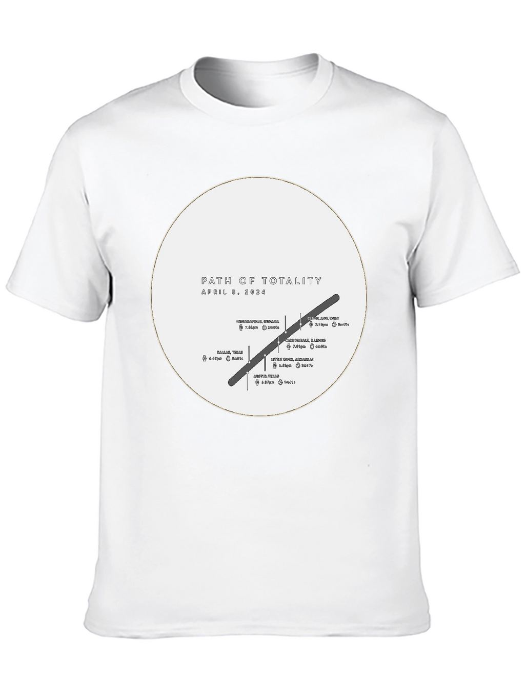 Path of Totality April 8 2024 Eclipse T-Shirt
