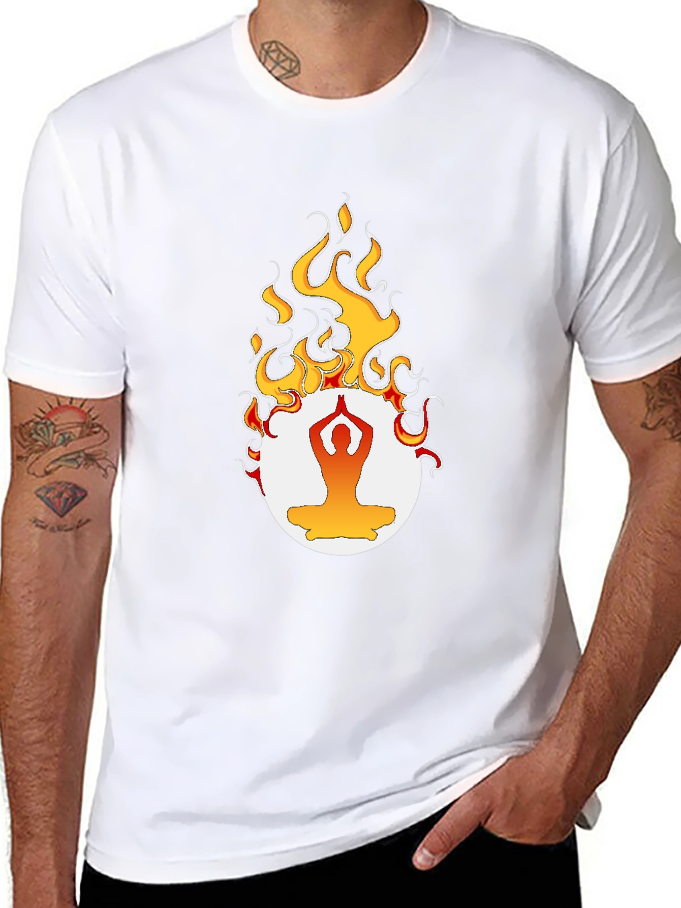Yoga Flame Graphic T-Shirt