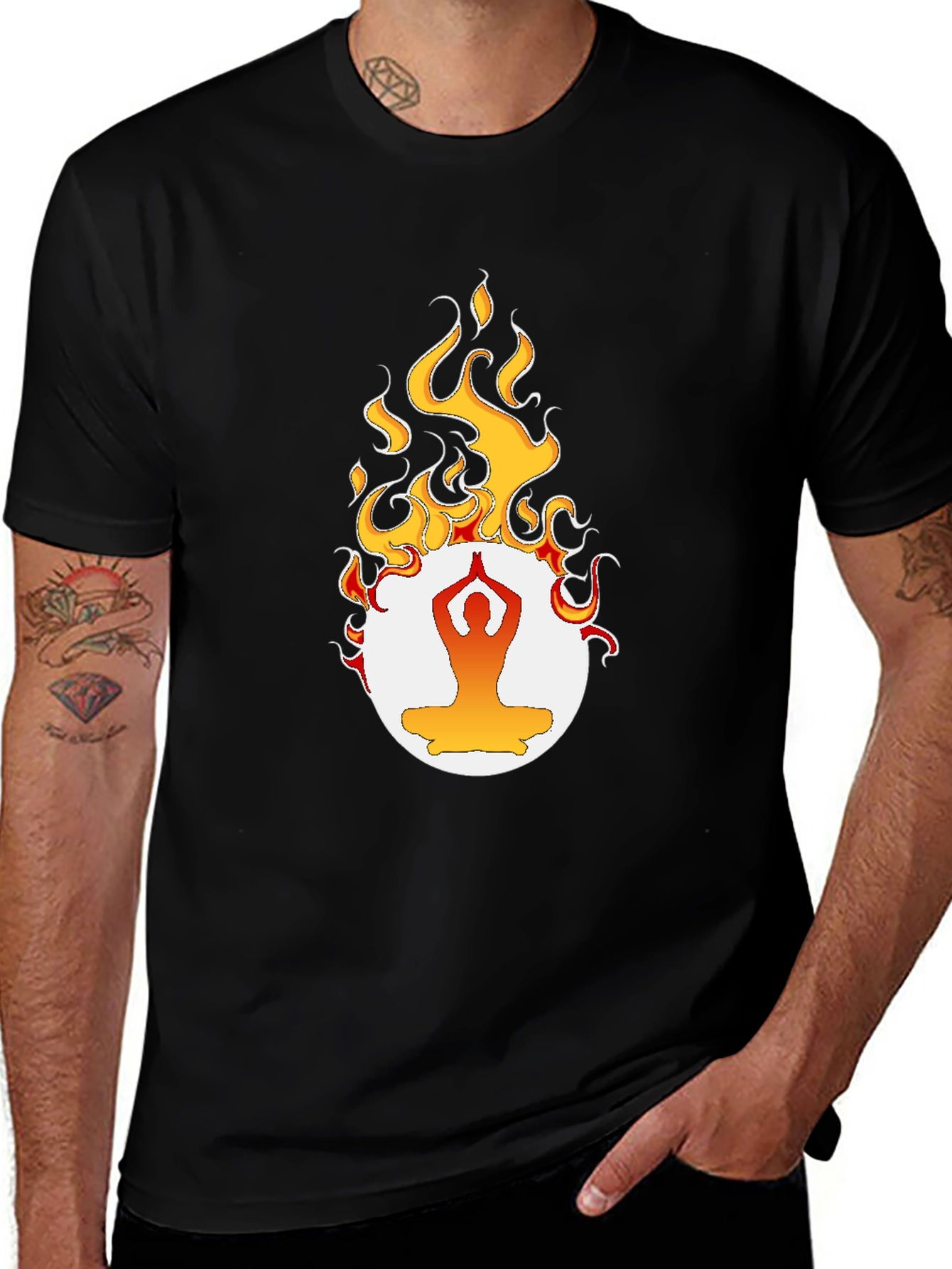 Yoga Flame Graphic T-Shirt