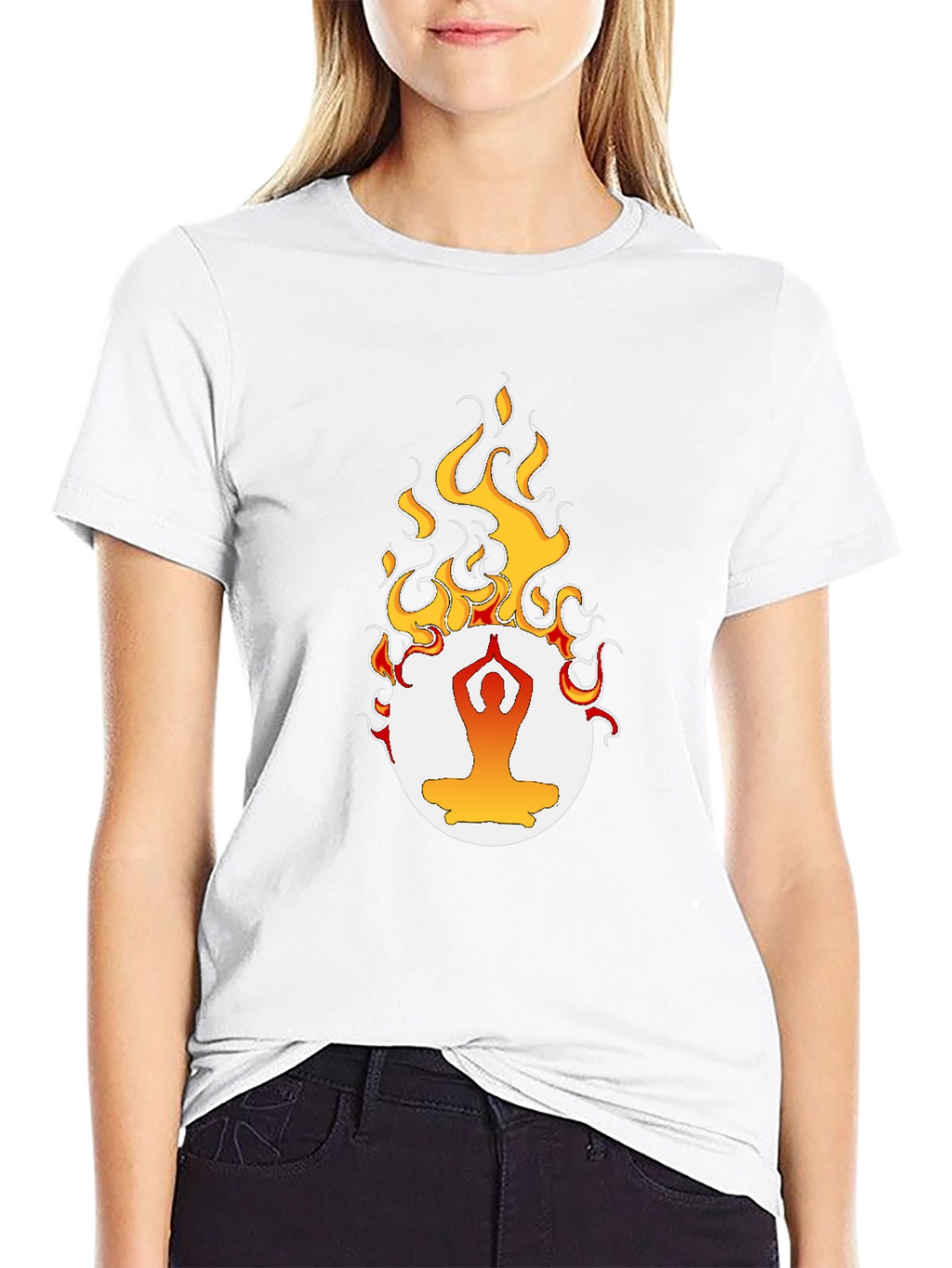 Yoga Flame Graphic T-Shirt