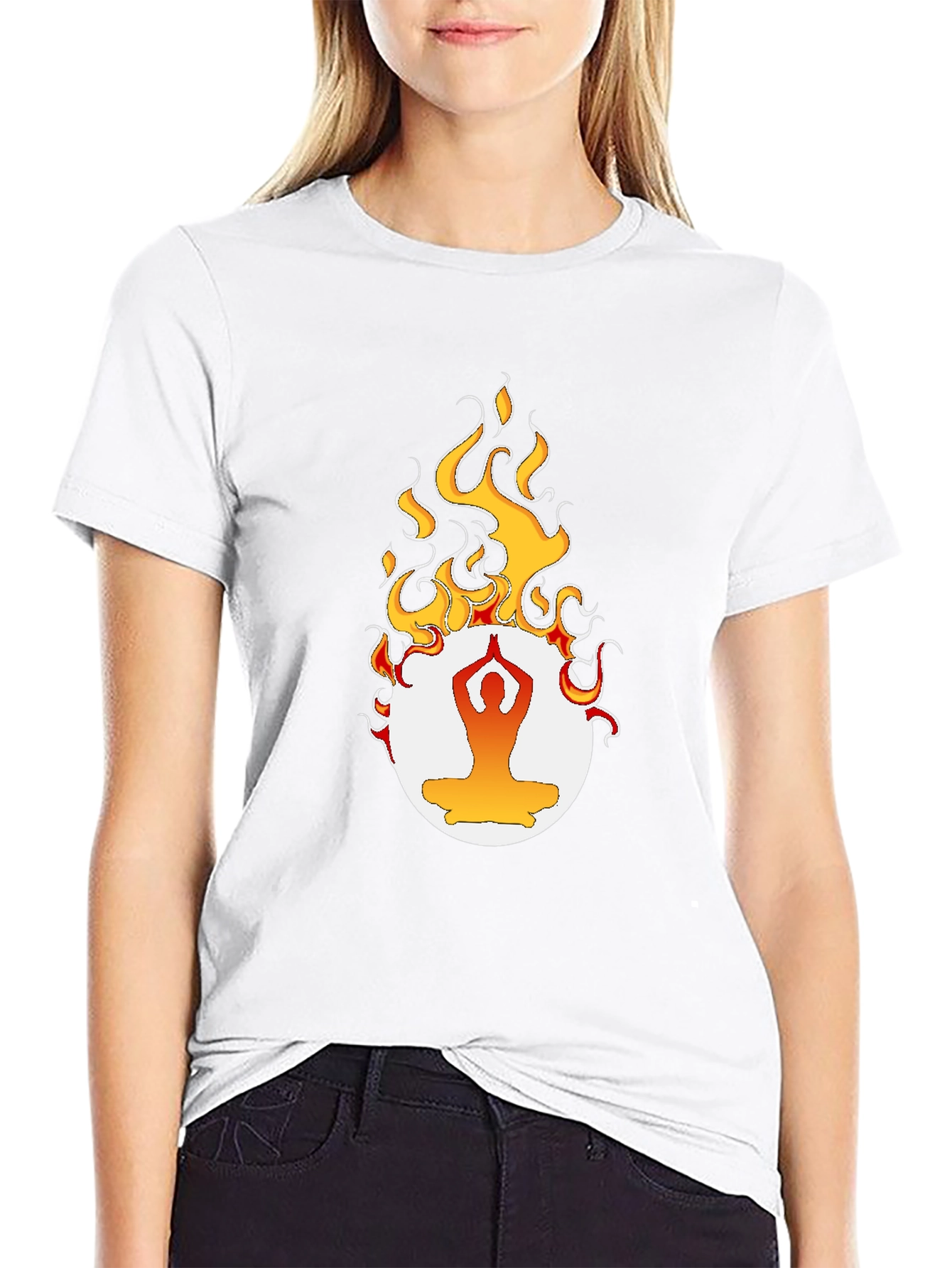 Yoga Flame Graphic T-Shirt
