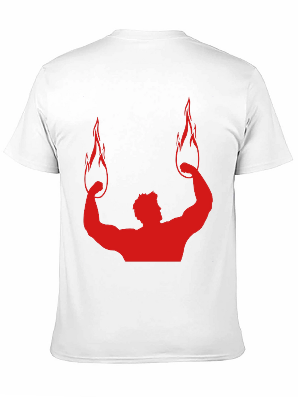 Red Flame Bodybuilding Graphic Black Tee