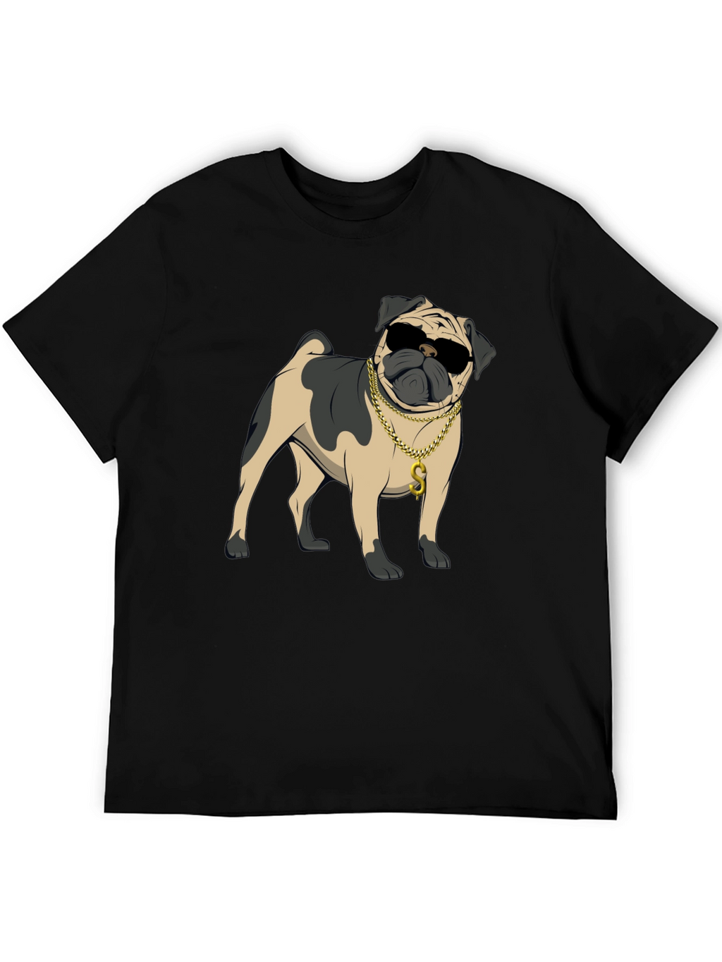 Cool Pug Black T-Shirt
