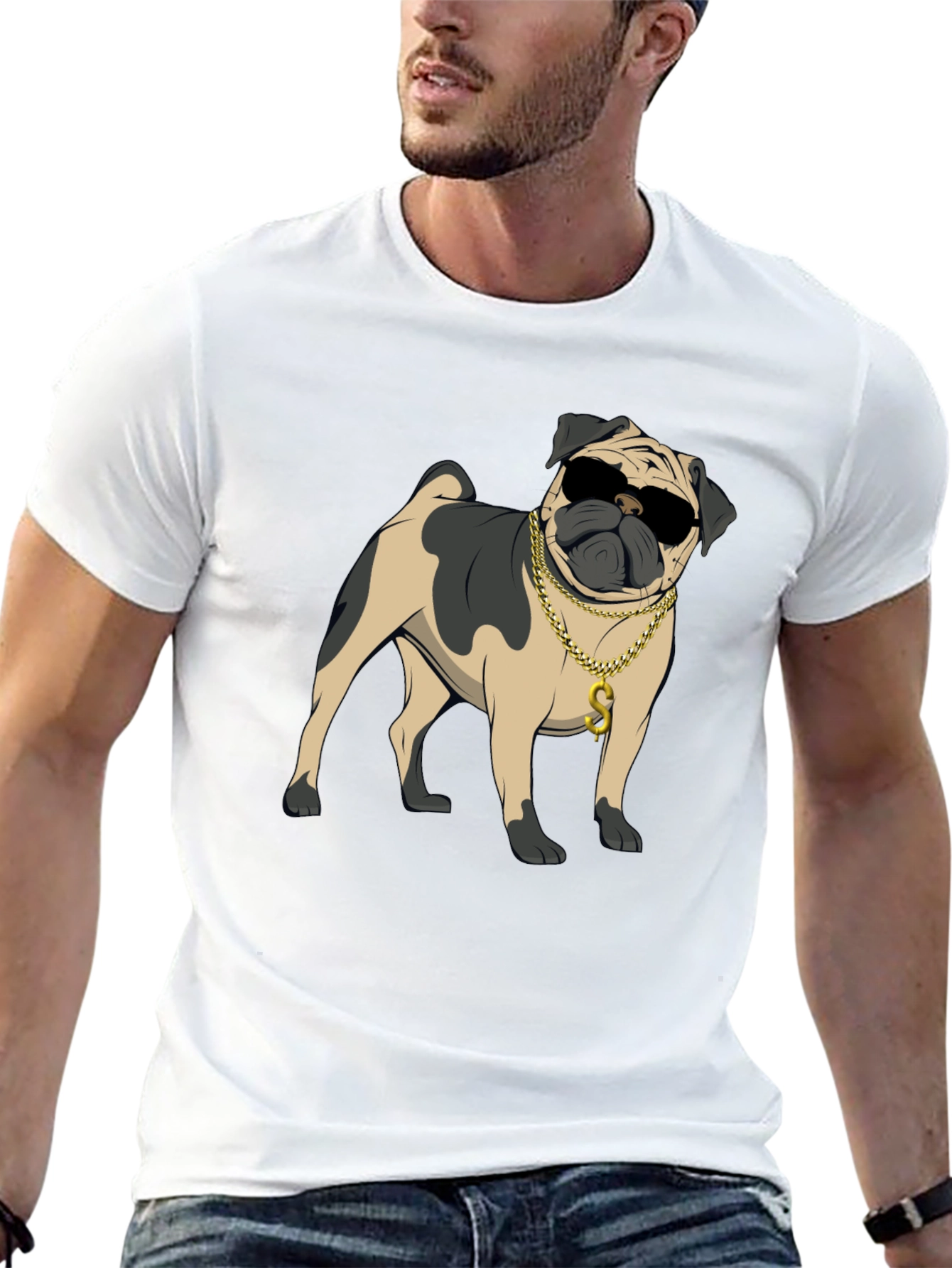 Cool Pug Black T-Shirt