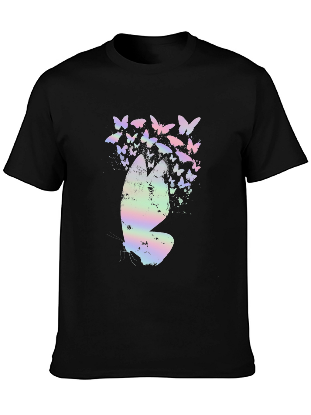 Butterfly Graphic T-Shirt - Black Cotton Tee