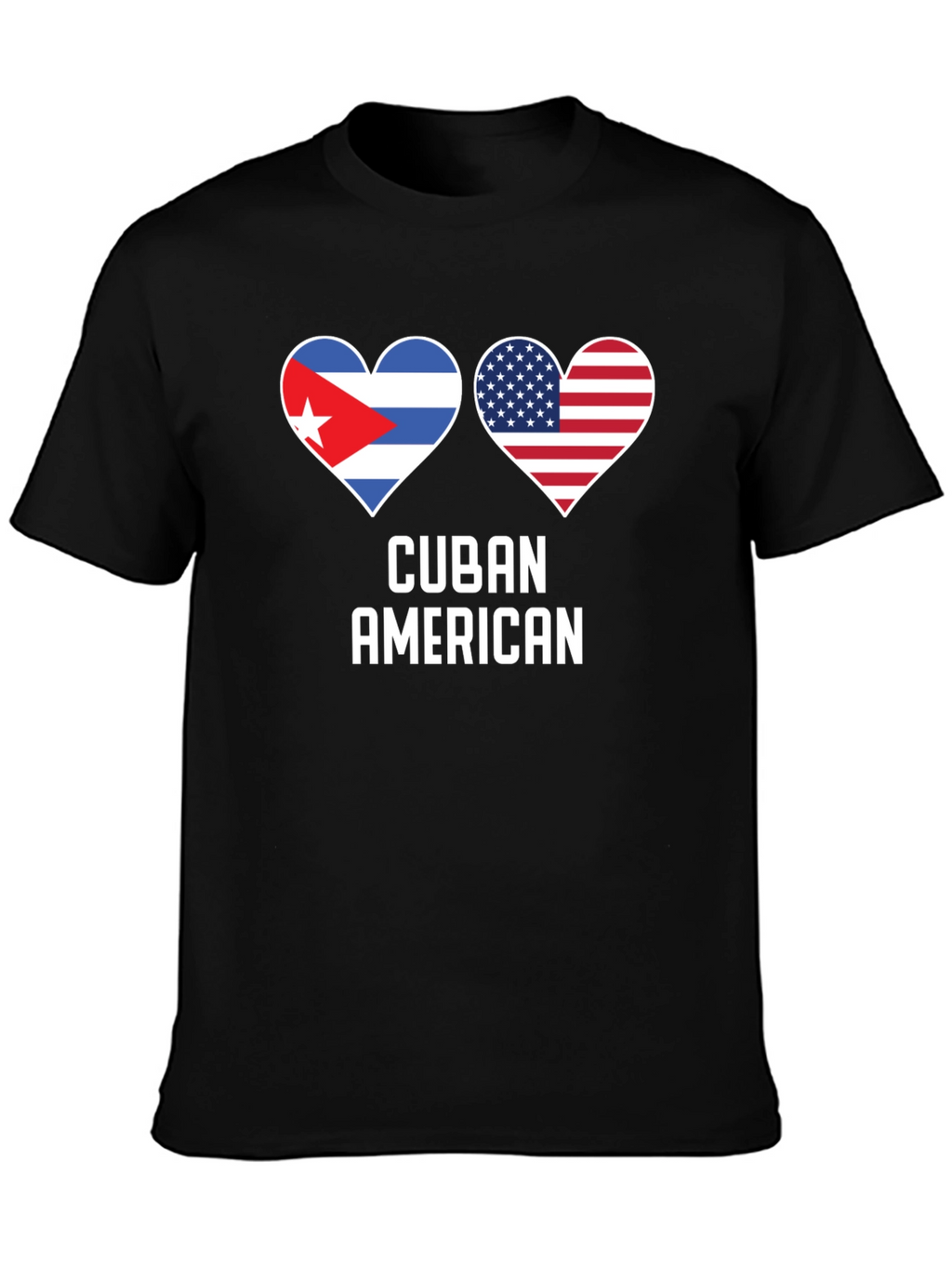 Cuban American Flag Heart T-Shirt