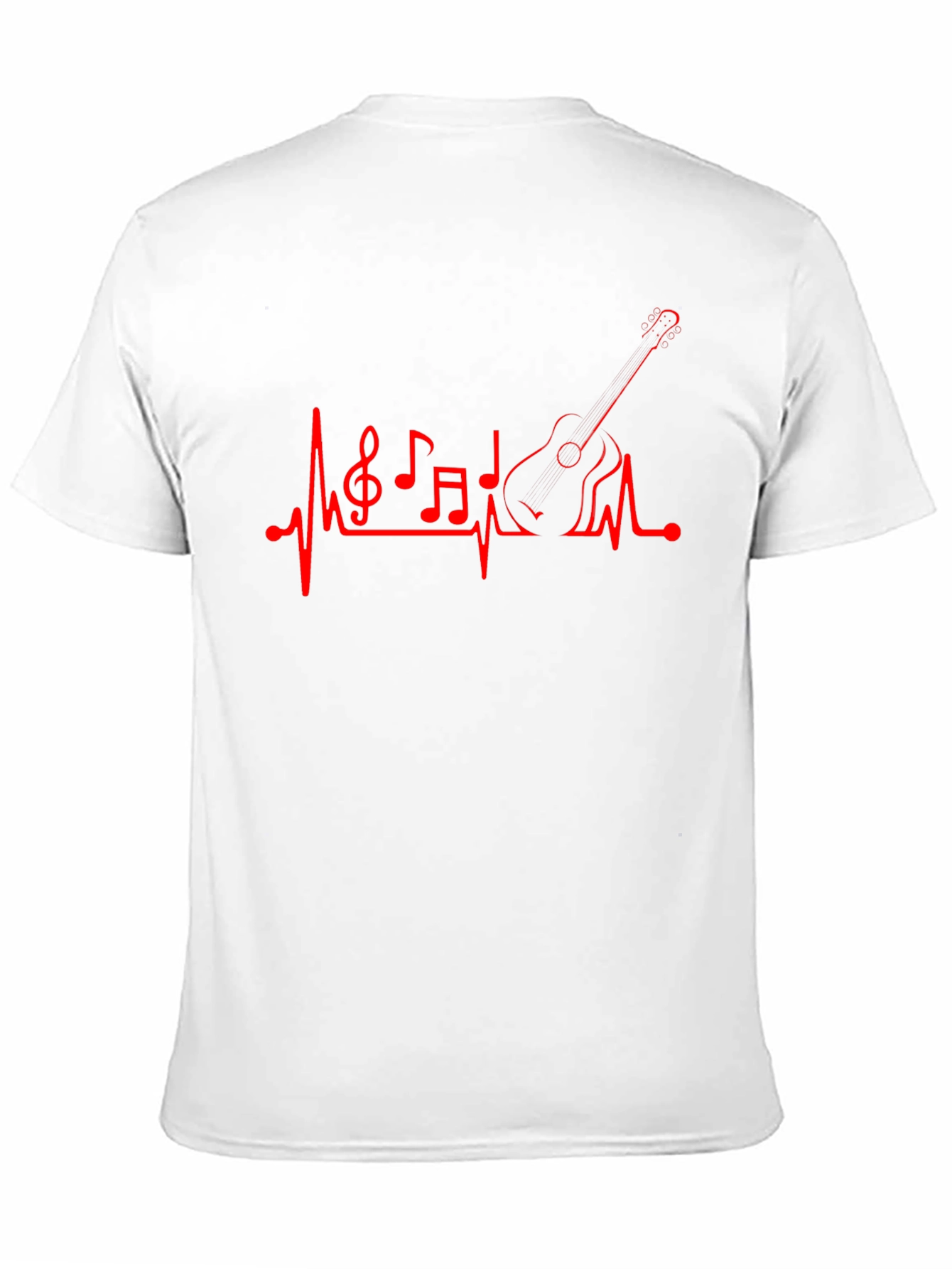 Musical Heartbeat Guitar Graphic T-Shirt