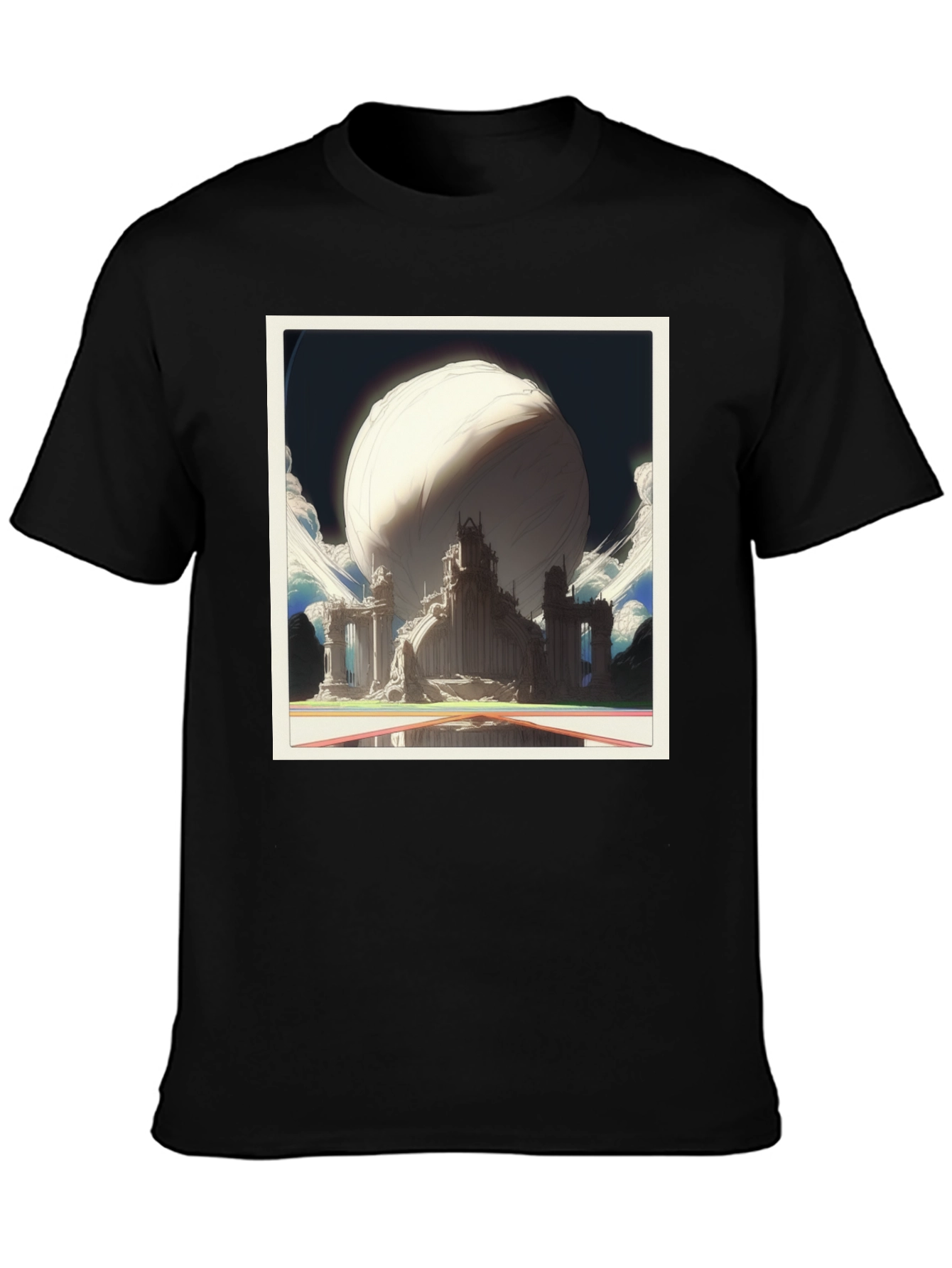 Abstract Sci-Fi Cityscape Graphic Tee