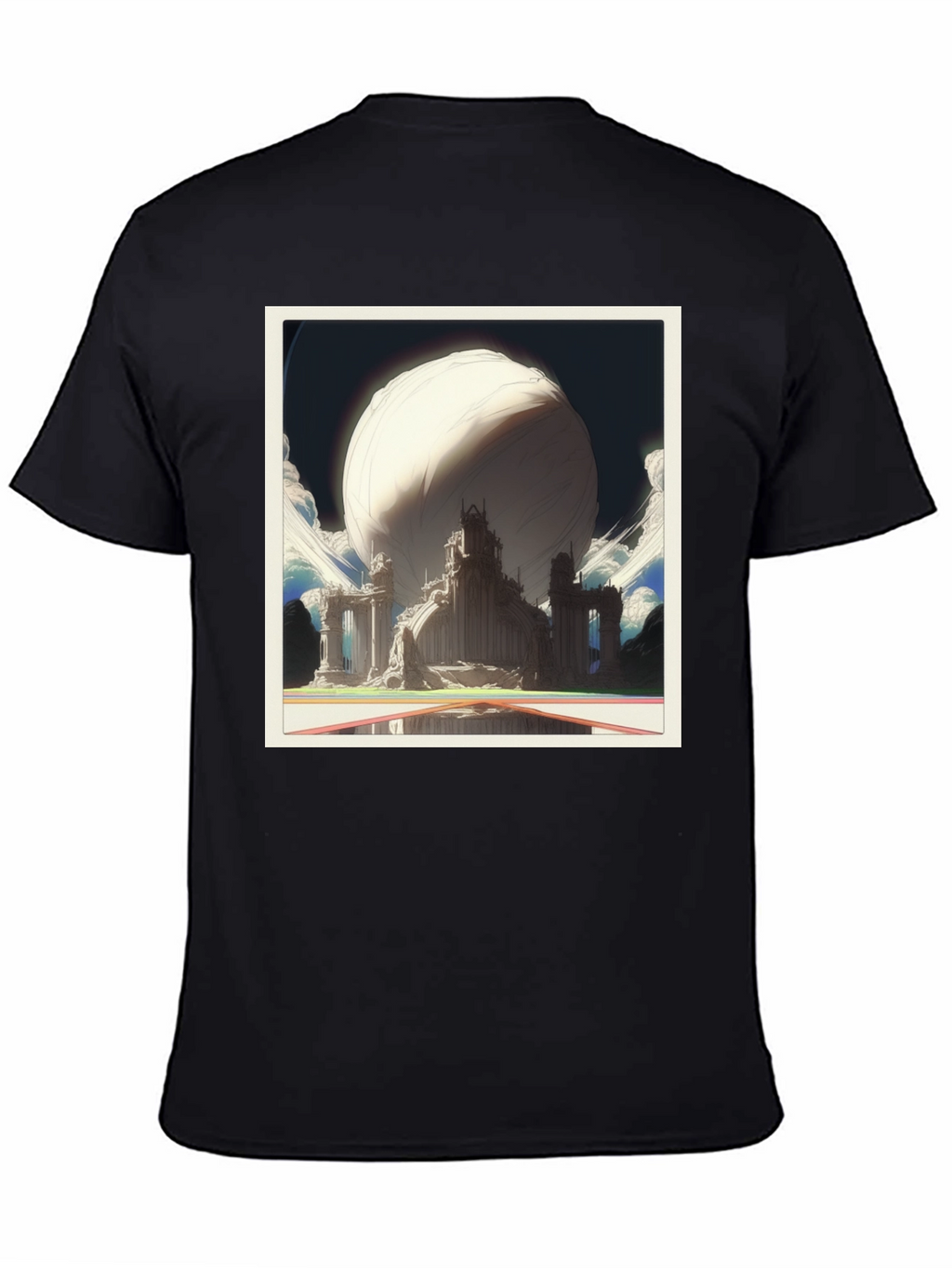 Abstract Sci-Fi Cityscape Graphic Tee