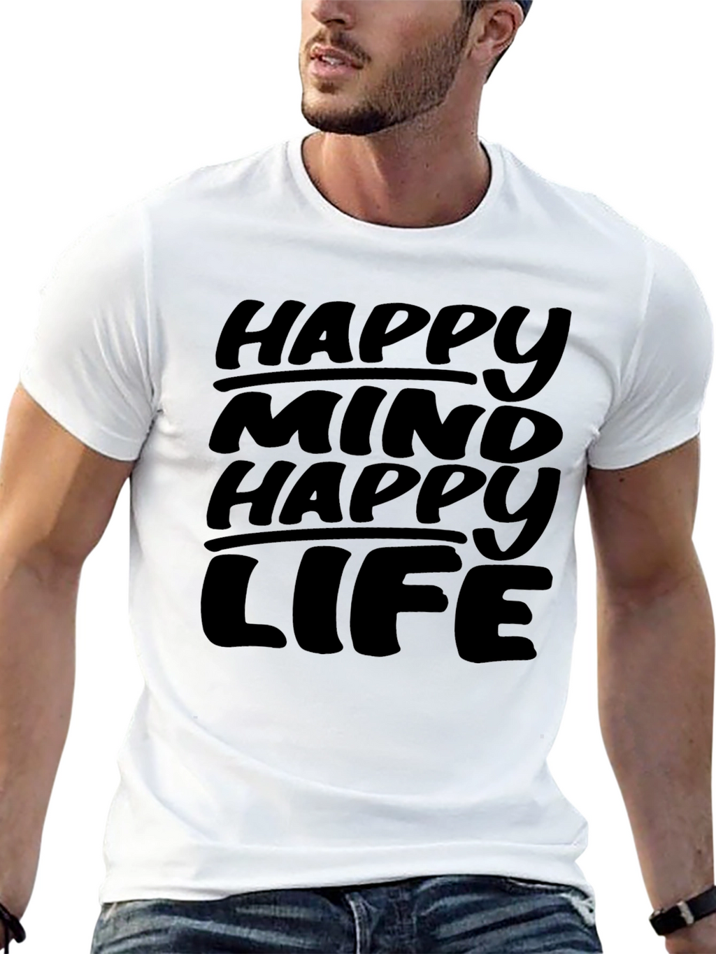 Happy Mind Happy Life Graphic Tee