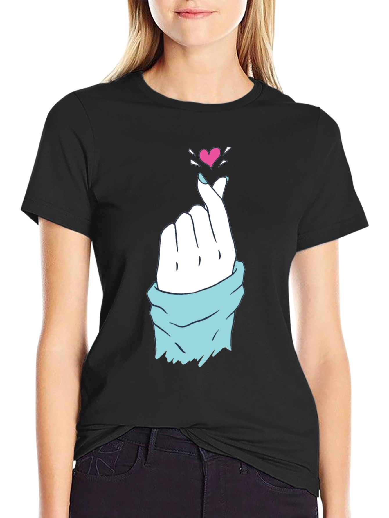 Finger Heart T-Shirt - Korean Love Sign