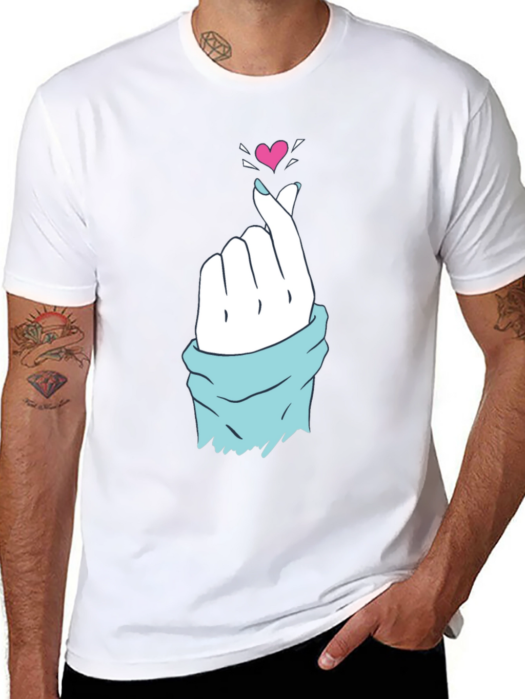 Finger Heart T-Shirt - Korean Love Sign