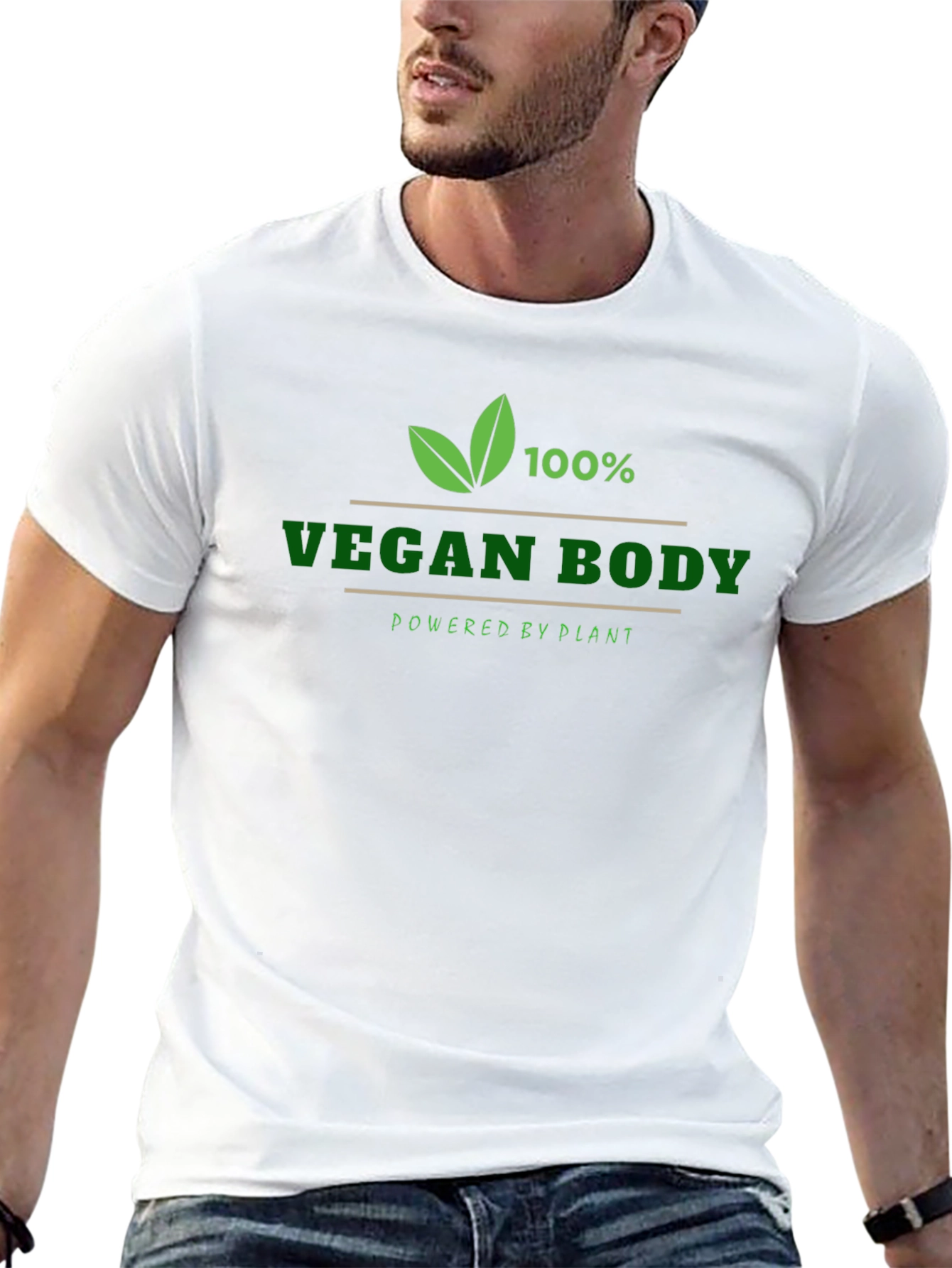 Vegan Body T-Shirt - Powered by Plants - Black