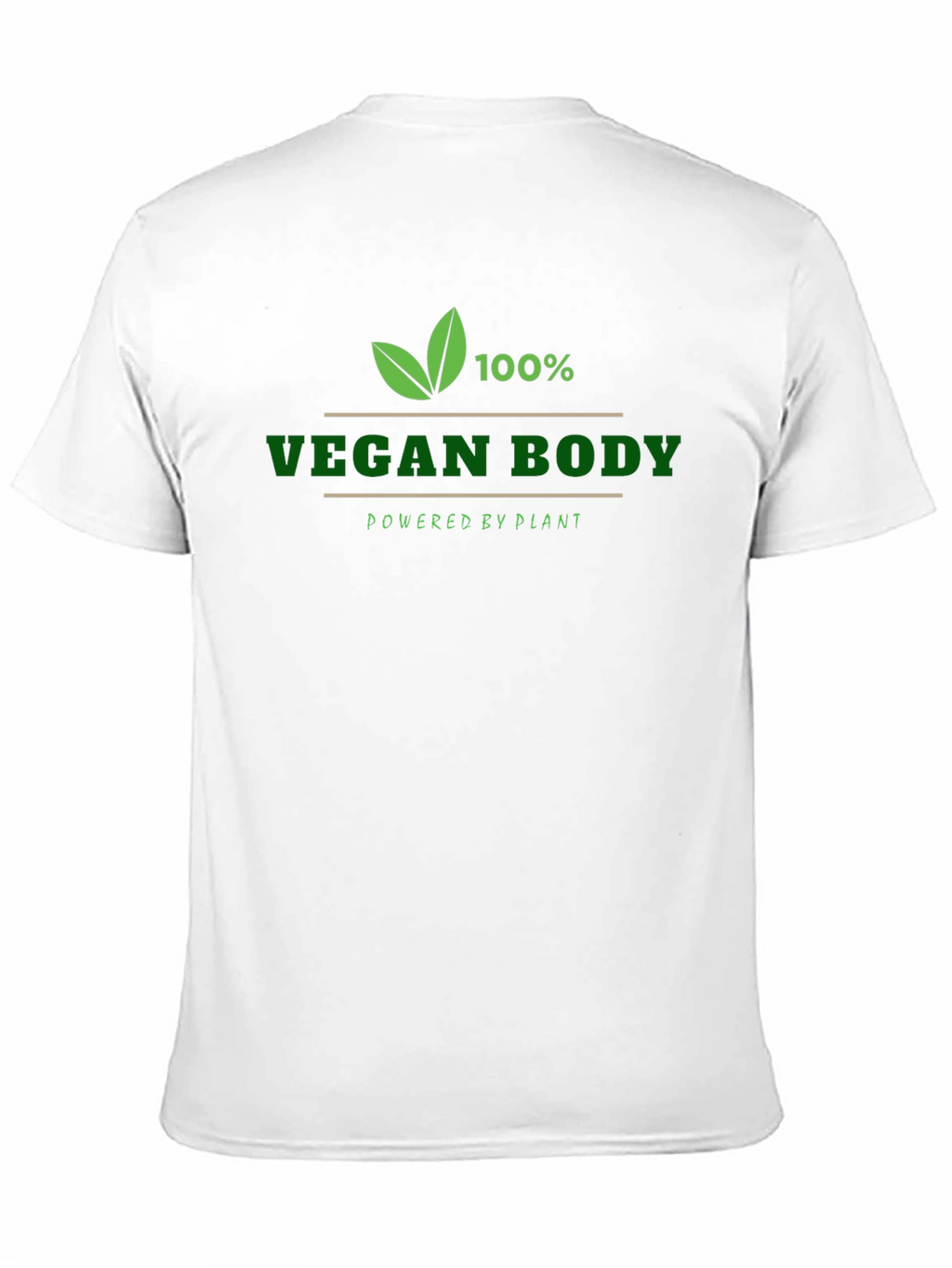 Vegan Body T-Shirt - Powered by Plants - Black