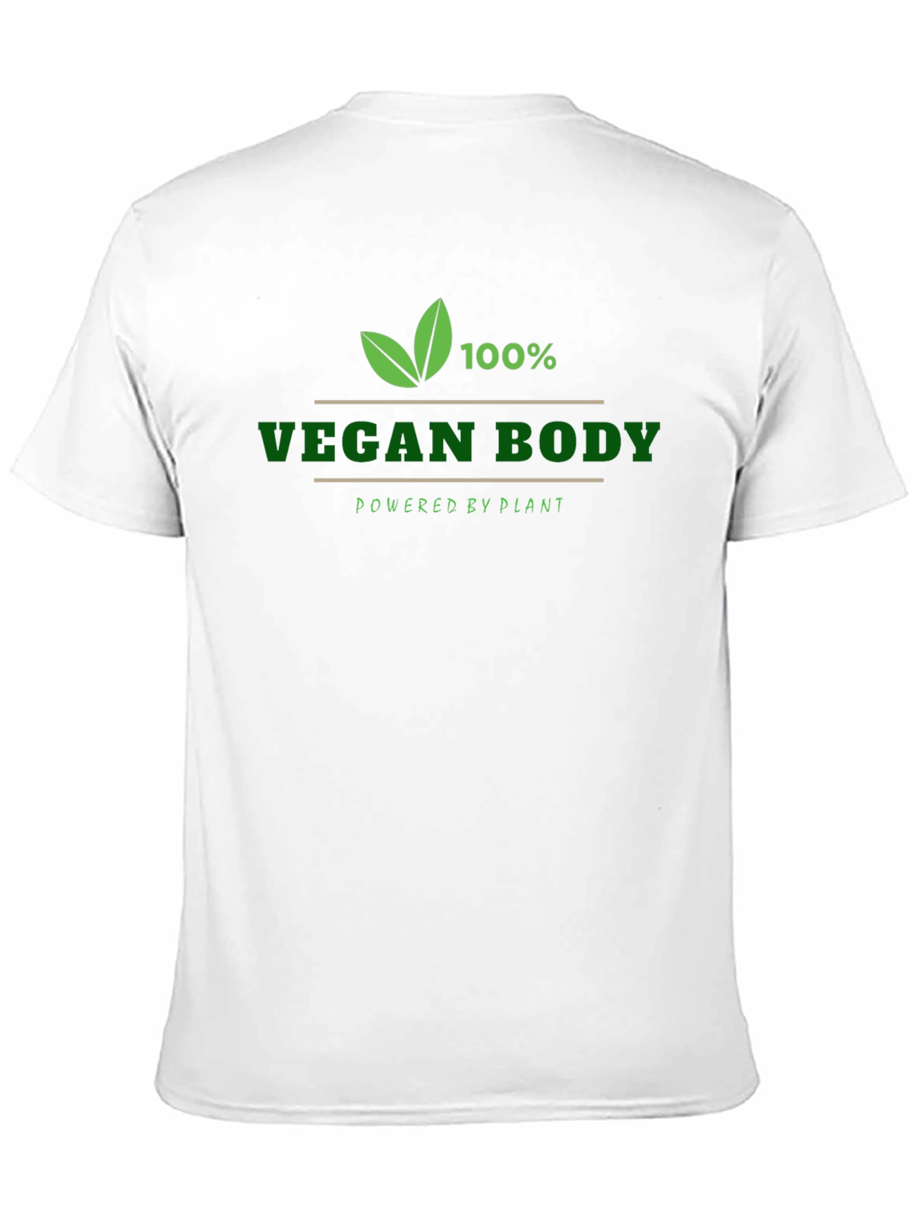 Vegan Body T-Shirt - Powered by Plants - Black