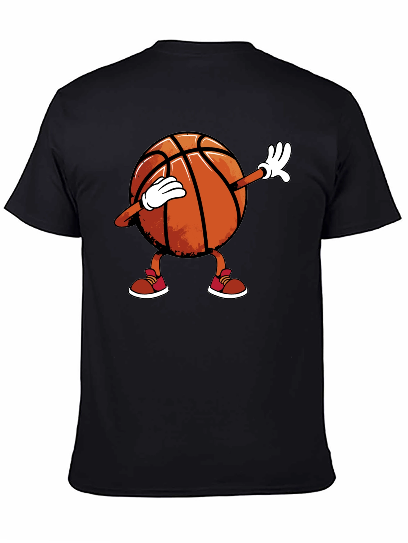 Dabbing Basketball Graphic Tee - Black