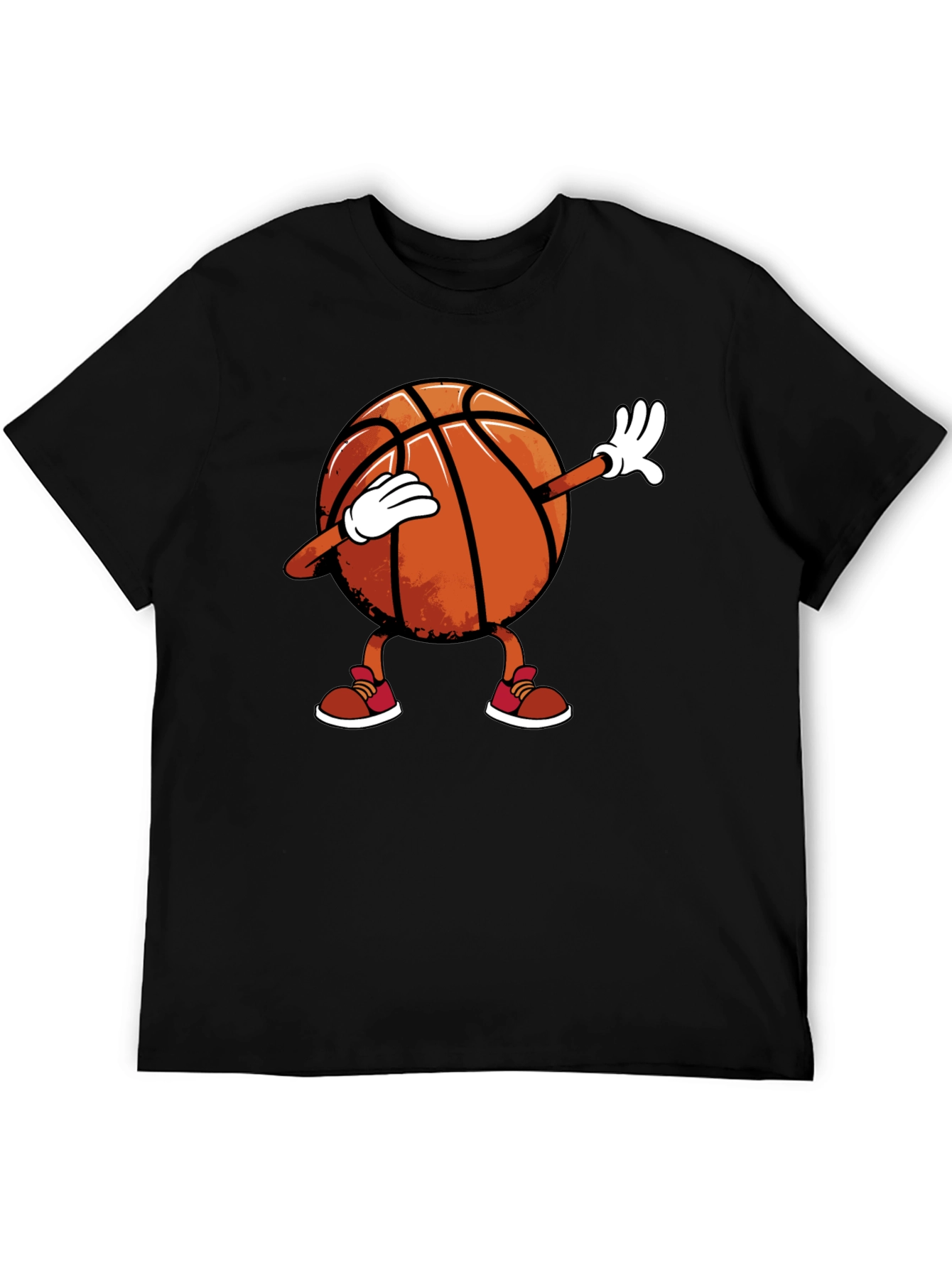 Dabbing Basketball Graphic Tee - Black