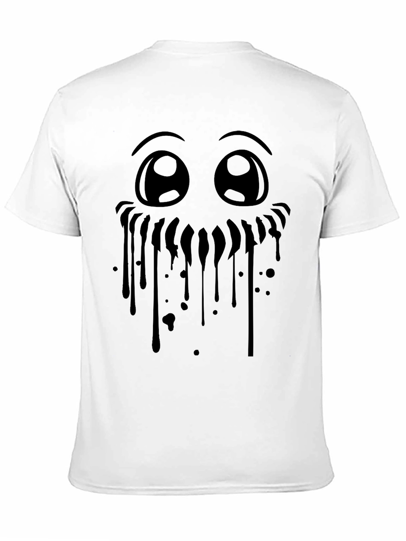 Creepy Cute Face Black Graphic Tee