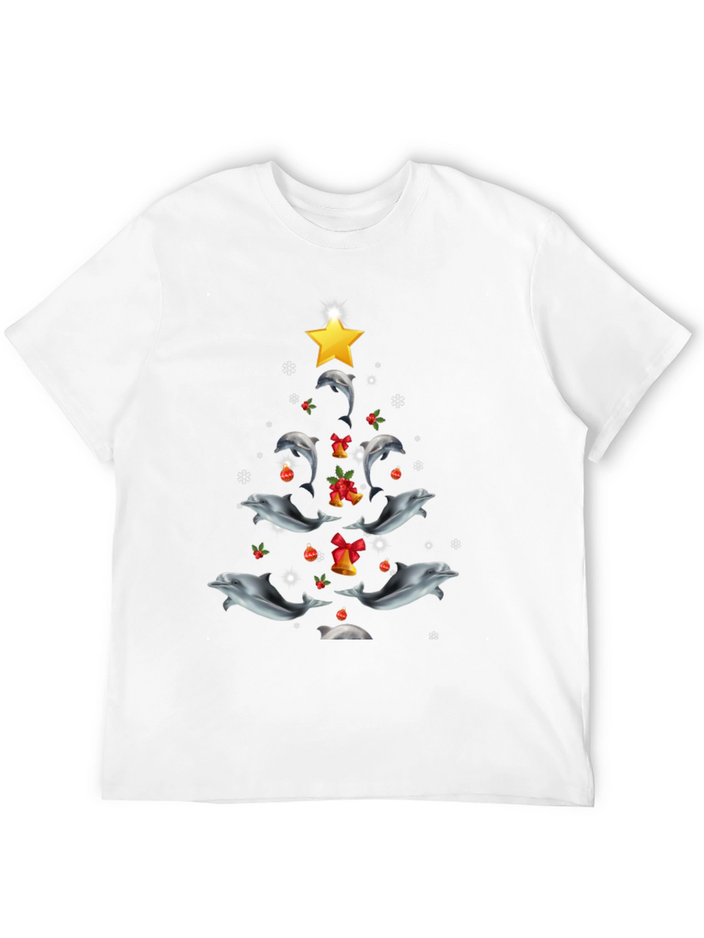 Dolphin Christmas Tree Graphic Tee