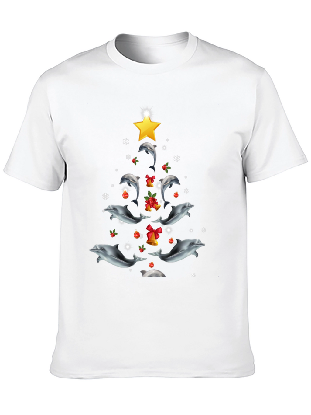 Dolphin Christmas Tree Graphic Tee