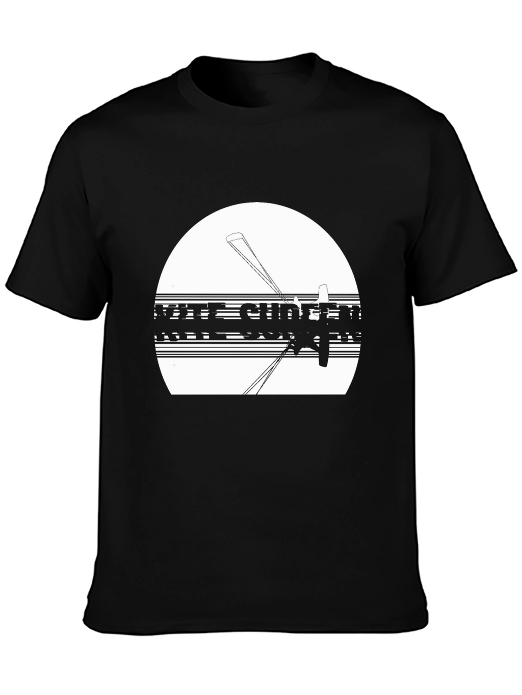 Kite Surfing Black T-Shirt for Men