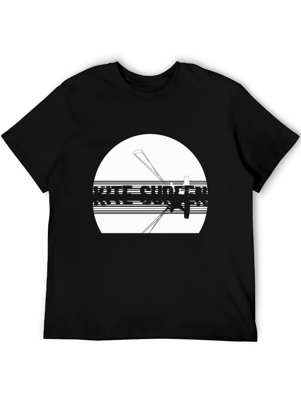 Kite Surfing Black T-Shirt for Men