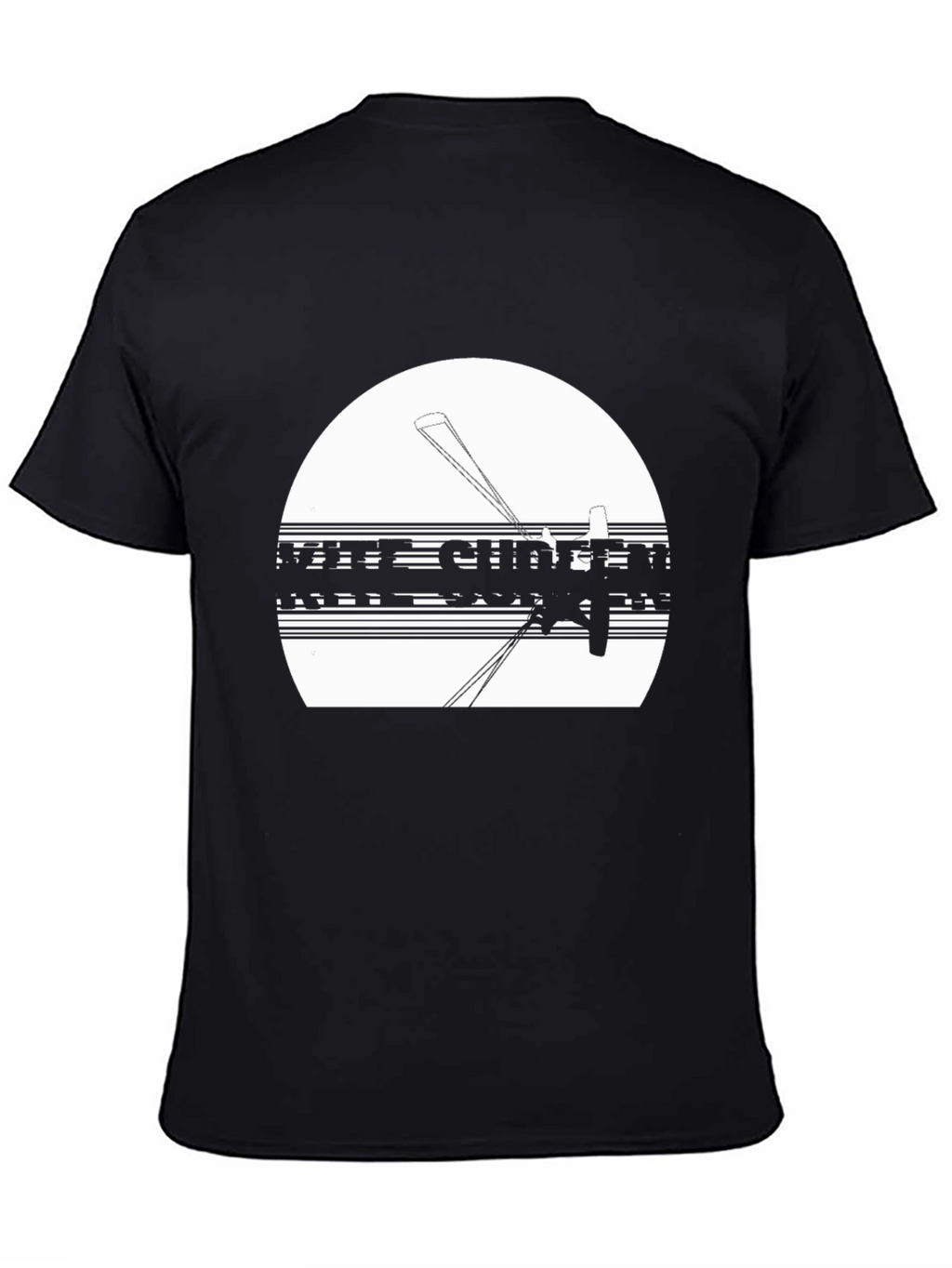 Kite Surfing Black T-Shirt for Men